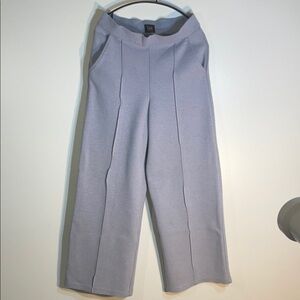 Lee Comfy Wide Leg Pants High Rise Soft Knit Gray Medium Lounge Travel
